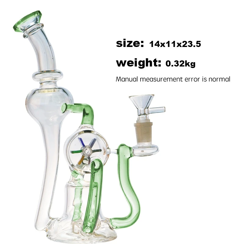 Green Windmill Recycler Water Pipe Green Windmill Recycler Water Pipe